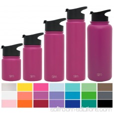 Simple Modern 18 Ounce Summit Water Bottle + Extra Lid - Vacuum Insulated Powder Coated Swell Spill Proof 18/8 Stainless Steel Flask - Pink Hydro Travel Mug - Blush 567920290